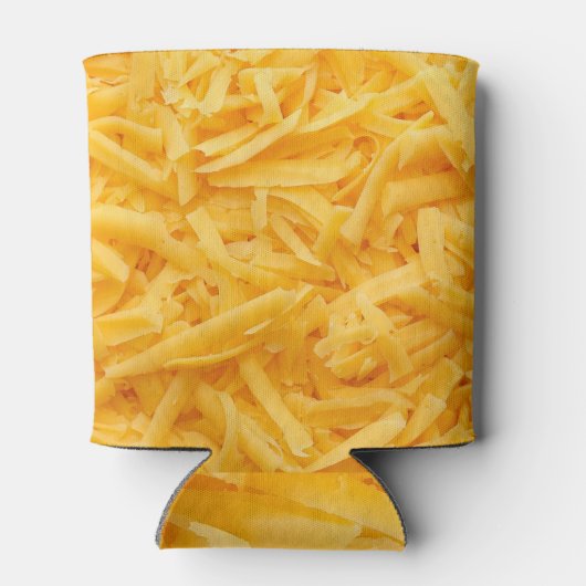 Geraspte Cheddar: Cheese Top Uitzicht Blikjeskoeler (Achterkant)