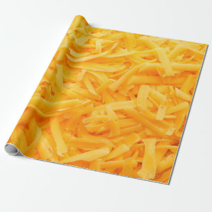 geraspte cheddar-uitzicht bovenaan cadeaupapier