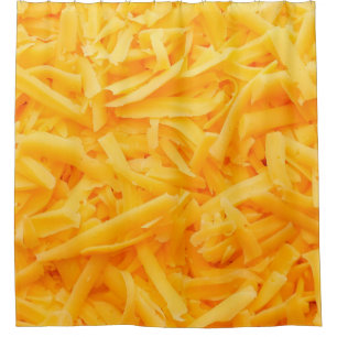 geraspte cheddar-uitzicht bovenaan douchegordijn