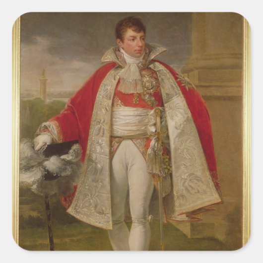 Geraud-Christophe-Michel Duroc Hertog van Frioul Vierkante Sticker (Voorkant)