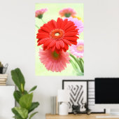 Gerber Daisies Poster Print (Thuiskantoor)