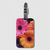 Gerber daisies roze en oranje bagagelabel (Voorkant (verticaal))