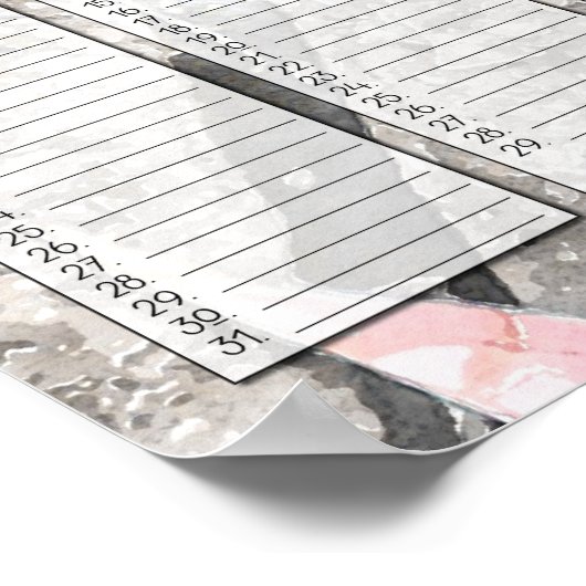 Gerber Daisy Aangepaste gezelschap verjaardagskale Poster (Hoek)