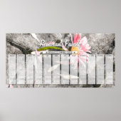 Gerber Daisy Aangepaste Gezinsverjaardagskalender Poster (Voorkant)