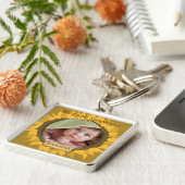Gerber Daisy Baby Foto Sleutelhanger (Zijkant)