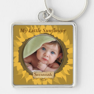 Gerber Daisy Baby Foto Sleutelhanger