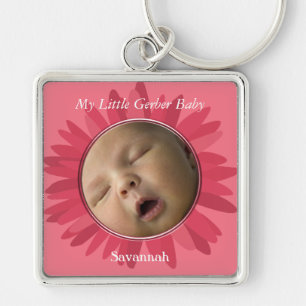 Gerber Daisy Baby Foto Sleutelhanger