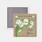 Gerber Daisy bloemen die de datum bewaren Magneet (Voorkant / Achterkant)