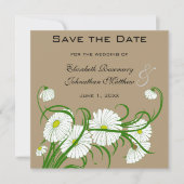 Gerber Daisy bloemen die de datum bewaren Save The Date (Voorkant)