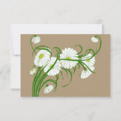 Gerber Daisy bloemen die de datum bewaren Save The Date (Achterkant)