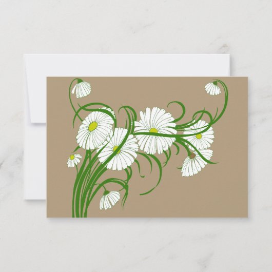 Gerber Daisy bloemen die de datum bewaren Save The Date (Achterkant)