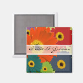 Gerber Daisy bruiloft stickers of aanpassen Magneet (Voorkant / Achterkant)