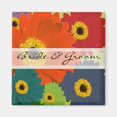 Gerber Daisy bruiloft stickers of aanpassen Magneet (Voorkant)