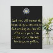 Gerber Daisy bruiloft uitnodiging (Staand voorkant)