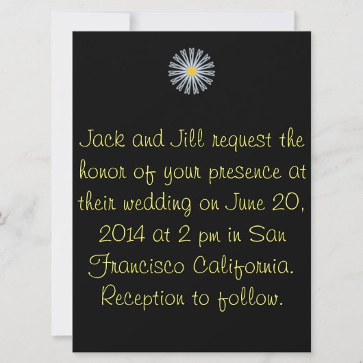 Gerber Daisy bruiloft uitnodiging (Voorkant)