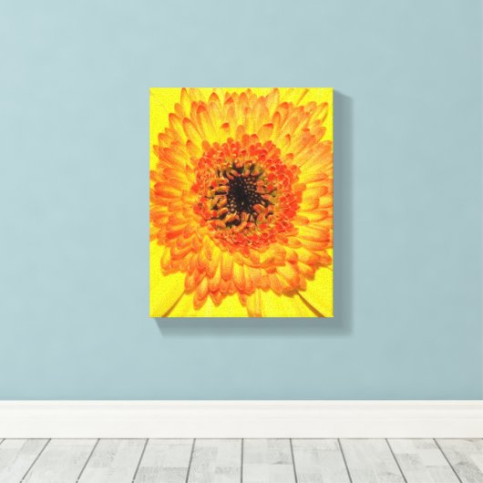 Gerber Daisy Canvas Afdruk (Insitu (Houten vloer))