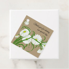 Gerber Daisy Flowers Bruiloft Bedankjes Labels