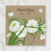 Gerber Daisy Flowers Bruiloft Bedankjes Labels (Achterkant)