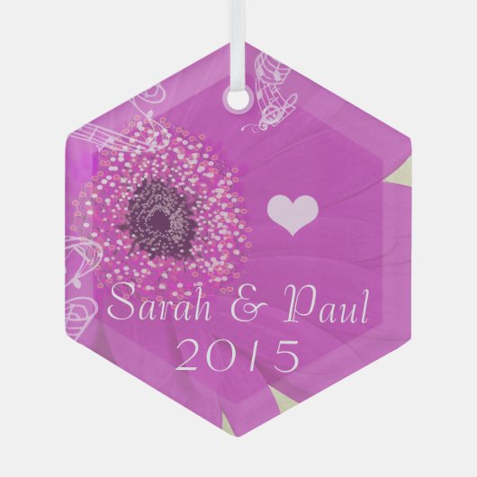 Gerber Daisy kerstversiering Glas Ornament (Voorkant)