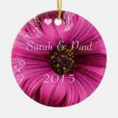 Gerber Daisy kerstversiering Keramisch Ornament (Voorkant)