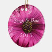 Gerber Daisy kerstversiering Keramisch Ornament (Links)