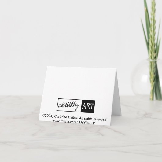 Gerber Daisy Notecard Kaart (Achterkant)