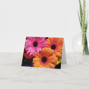 Gerber daisy oranje roze bloemnotecard kaart
