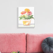 Gerber Daisy Painting Canvas Afdruk (Insitu (Woonkamer))