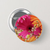 Gerber Daisy Ronde Button 5,7 Cm (Voorkant /achterkant)