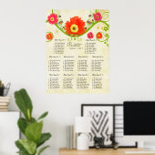 Gerber Daisy Seating Chart 10 Tables Poster (Thuiskantoor)