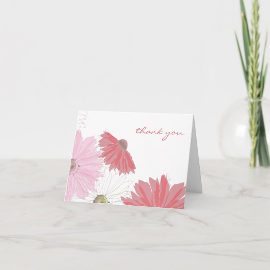 Gerber Daisy Thank You Card Bedankkaart (Voorkant)