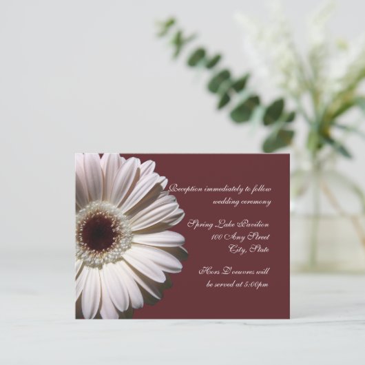 Gerber Daisy Wedding Kaart (Staand voorkant)