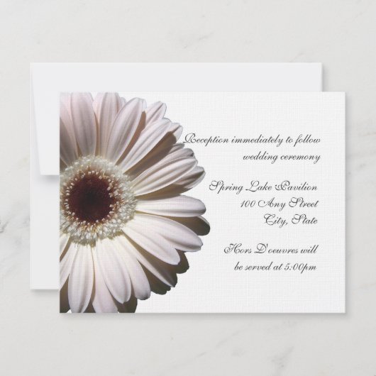 Gerber Daisy Wedding Kaart (Voorkant)