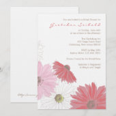 Gerber Daisy Wedding Shower Uitnodiging (Voorkant / Achterkant)