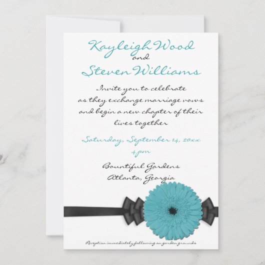 Gerber Daisy Wedding Uitnodiging (Voorkant)