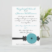 Gerber Daisy Wedding Uitnodiging (Staand voorkant)