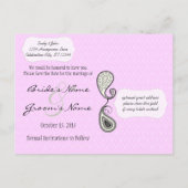 Gerber Fuchsia & Grey Paisley Save the Date Aankondigingskaart