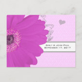 Gerber Fuchsia & Grey Paisley Save the Date Aankondigingskaart (Voorkant)