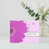 Gerber Fuchsia & Grey Paisley Save the Date Aankondigingskaart