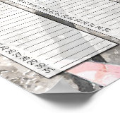 Gerber Madeliefje Aangepaste verjaardagskalender v Poster (Hoek)