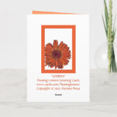 Gerbera Birthday Kaart (Achterkant)