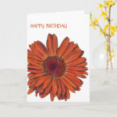 Gerbera Birthday Kaart (Gele Bloem)