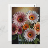 gerbera bloemen briefkaart (Voorkant / Achterkant)