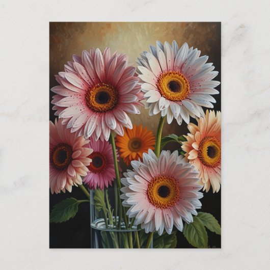 gerbera bloemen briefkaart (Voorkant)