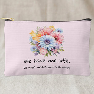 Gerbera bloemen positieve woorden roze etui