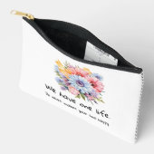Gerbera bloemen positieve woorden wit etui (Open)