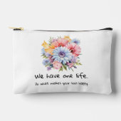Gerbera bloemen positieve woorden wit etui (Voorkant)