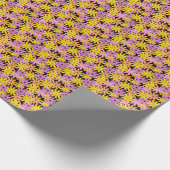 Gerbera-bloesem, achtergrond cadeaupapier (Hoek)