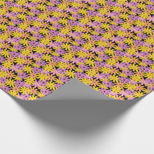 Gerbera-bloesem, achtergrond cadeaupapier (Hoek)