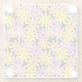 Gerbera-bloesem, achtergrond glazen onderzetter (Achterkant)